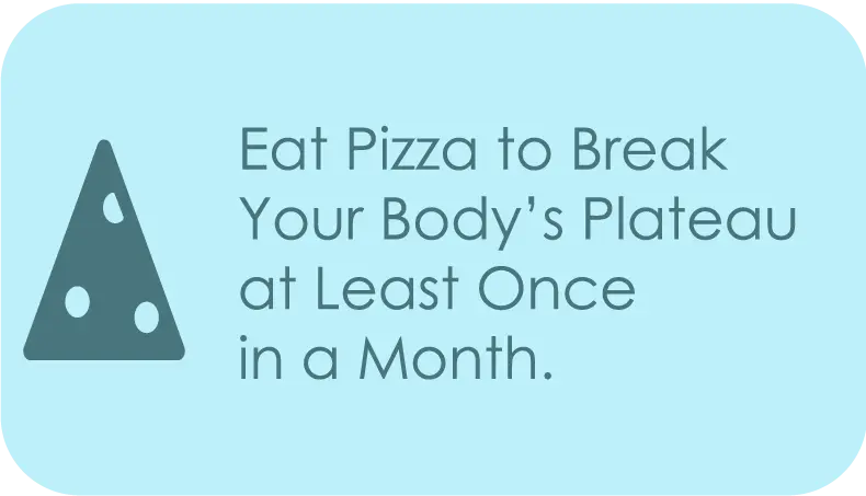 eat pizza to break plateau
