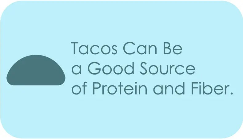 tacos can be a good source of protein and fiber