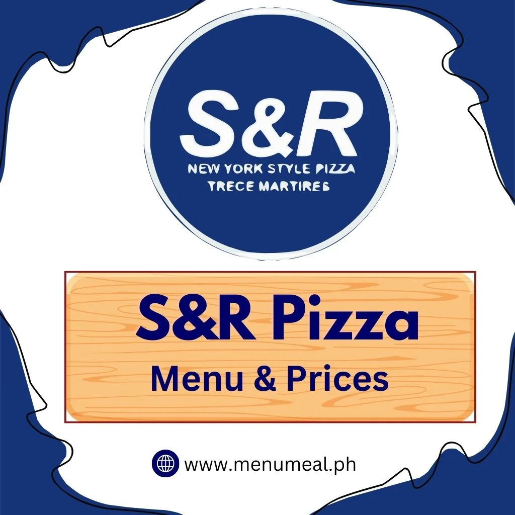 S&R Pizza Menu